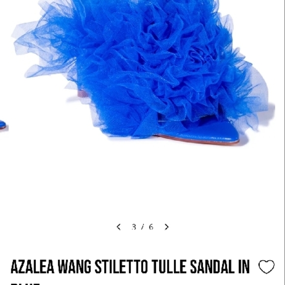 Blue Ruffle Stiletto Heels - Picture 4 of 4